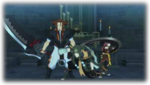 The primary members of the Hunting Blades, from left to right: , , and .