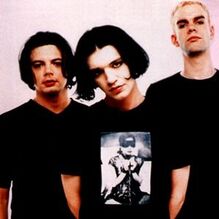 From left to right: Steve Hewitt, Brian Molko, Stefan Olsdal