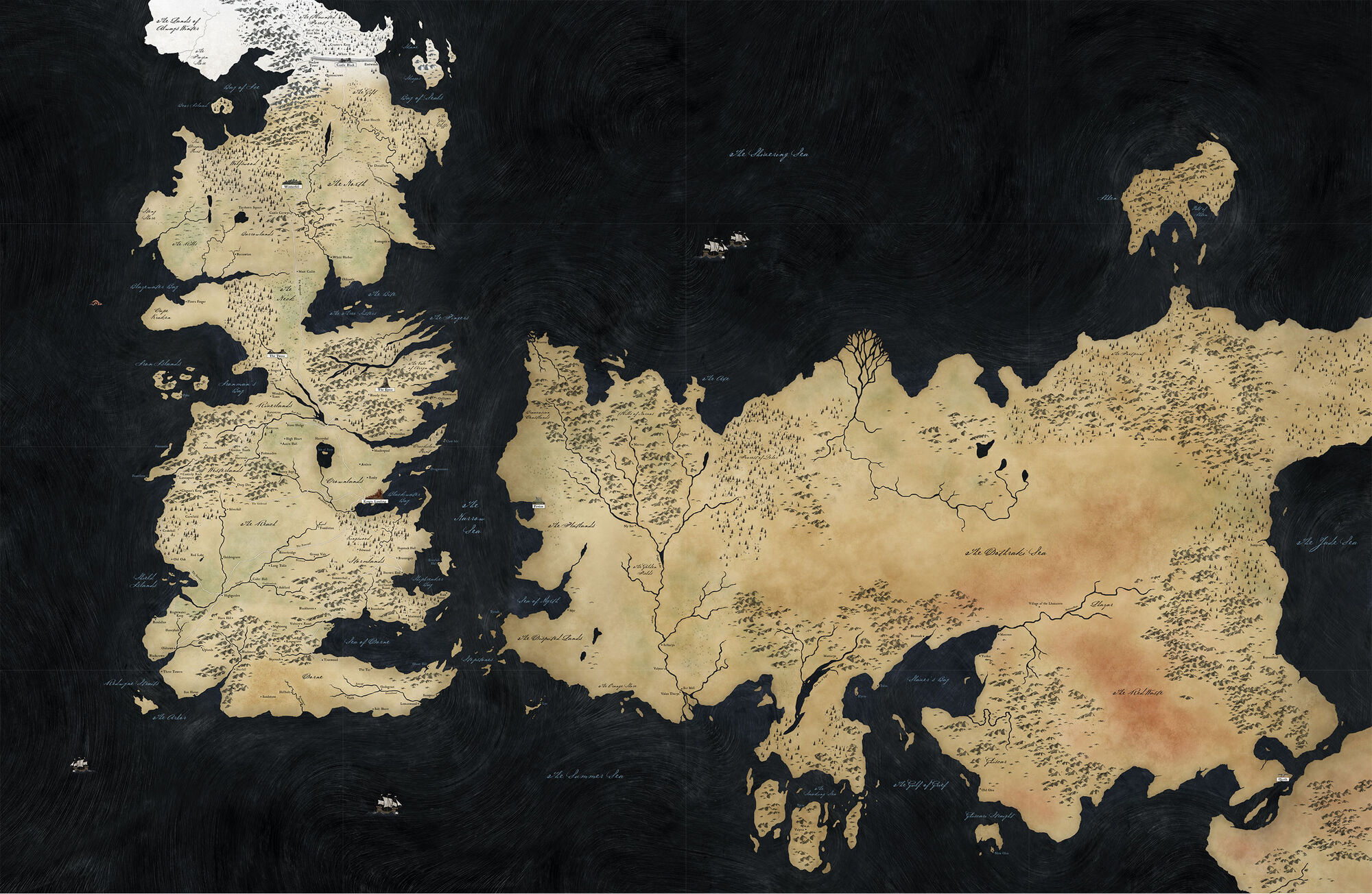 世界地图 Hbo 权力的游戏 冰与火之歌中文维基 Fandom