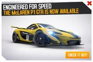 Ad for McLaren P1™ GTR.