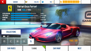 Ferrari Enzo Ferrari base stats