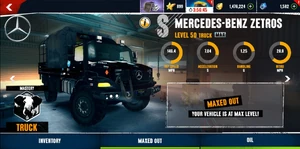 The Mercedes-Benz Zetros at Maximum Level