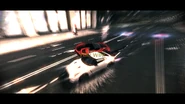 The player (Nissan GT-R NISMO knocks down the final racer to win the event.