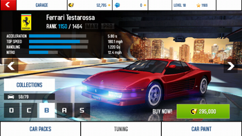 Ferrari Testarossa stock + price