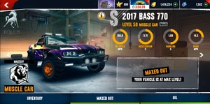 The 2017 Bass 770 at Maximum Level