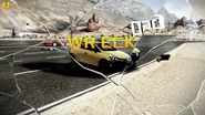 A Renault CLIO R.S. 200 EDC having wrecked in Nevada Reverse.