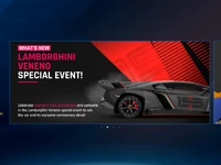 What's New Screen 2 in Lamborghini Season Update feat. Lamborghini Veneno with its Special Event Decal