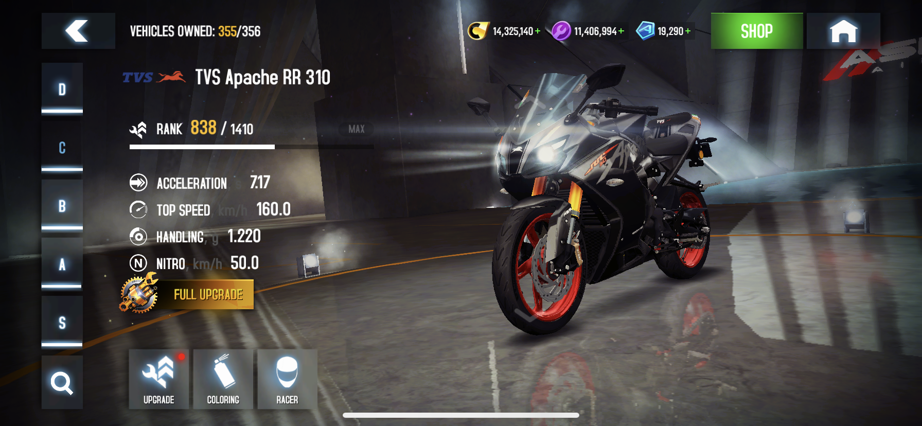 Apache rr 310 max speed discount