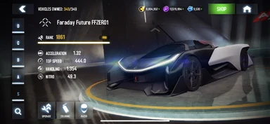 Faraday FF01 stats (P KMH v6.4) a8