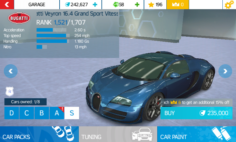 Bugatti Legends Veyron 16.4 Grand Sport Vitesse Meo Constantini