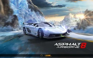 The Koenigsegg Jesko's loading screen; location is Patagonia