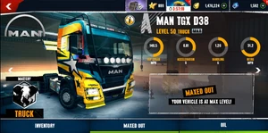The MAN TGX D38 at Maximum Level