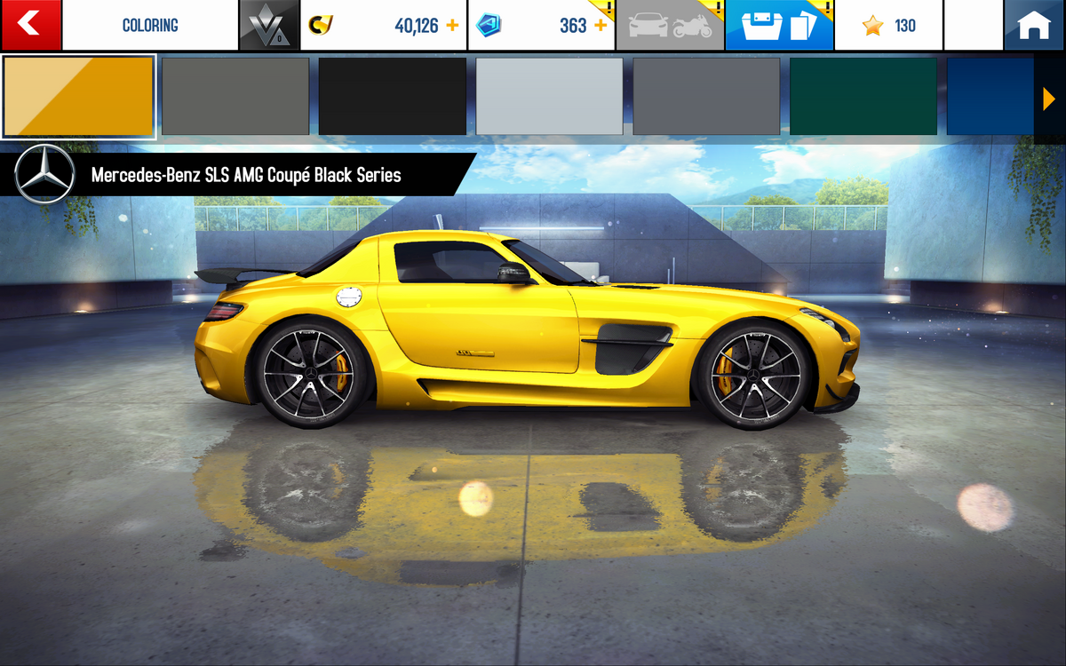Mercedes-Benz SLS AMG Coupé Black Series (colors) | Asphalt