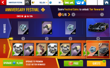 6th Anniversary Festival rewards