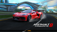 Splash loading screen of a Chevrolet Corvette Stingray in Terra 9