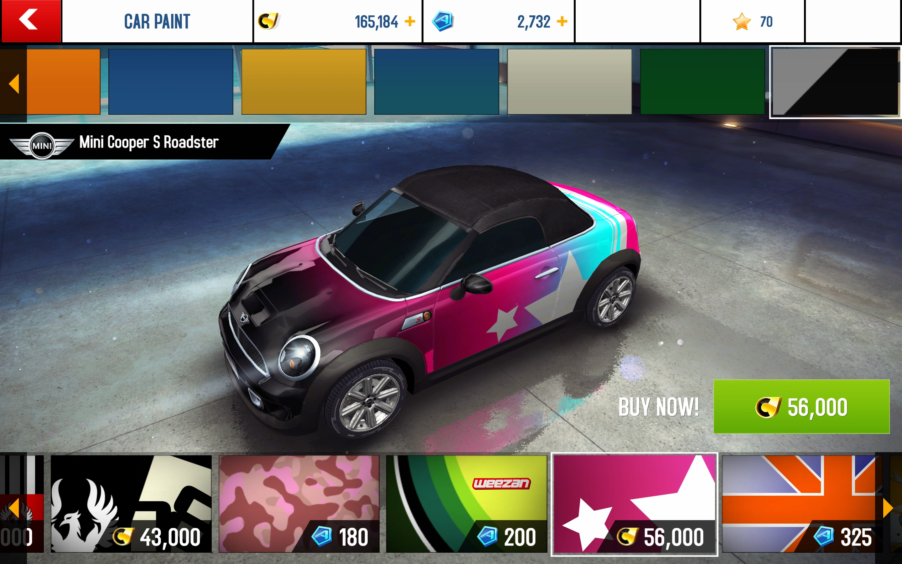 Mini Cooper S Roadster (decals) | Asphalt Wiki | Fandom