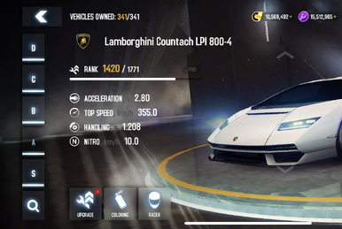 Lamborghini Countach LPI 800-4 on Asphalt 9