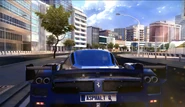 The Ferrari FXX Evoluzione after a race in Market Square
