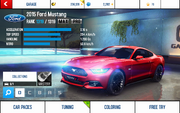 A8 Mustang stats (MP KMH)