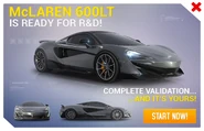 Promo ad for the 600LT's R&D event