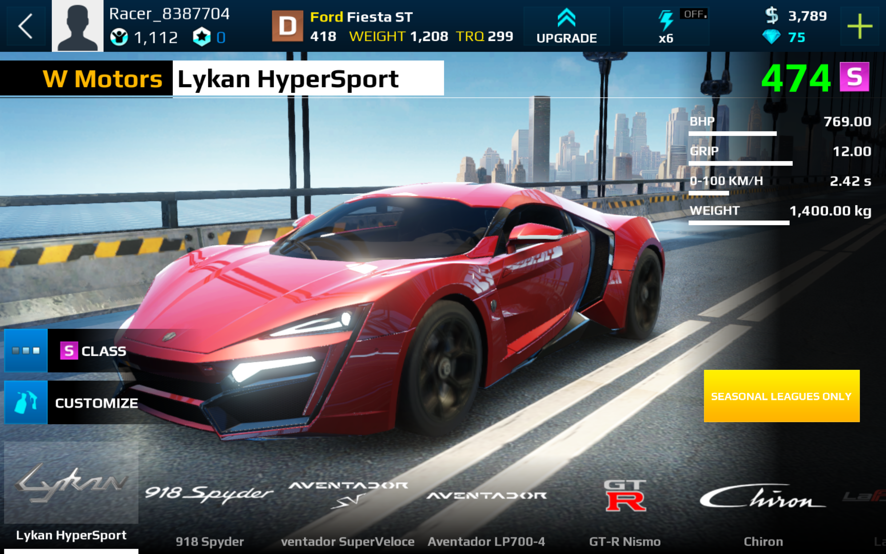 W Motors Lykan HyperSport, Asphalt Wiki