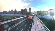 A shot of Big Ben and the Palace of Westminster as seen from just above Westminster Bridge.