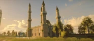 A mosque standing on Gezira Island