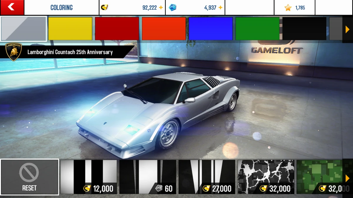 Lamborghini Countach 25th Anniversary (colors) | Asphalt