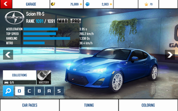 A8 FR-S stats (MP KMH)