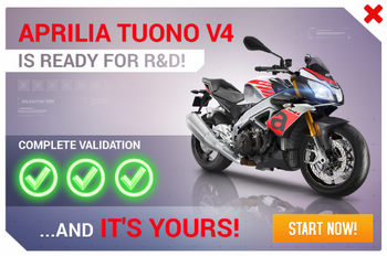 Aprilia Tuono R&D Promo