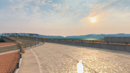 A shot of the Bridge of Liberty (Italian: Ponte della Libertà) facing towards the mainland.