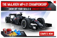 Promo image for the MP4-31's Championship event. Note the white Pirelli tires.