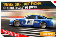 Promo ad for the SS NASCAR's cup