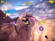 Kawasaki z800 doing a stunt off the cliff in Tenerife