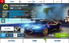 Evora Enduro stats (S)