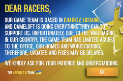 Asphalt 8 Ukraine Message