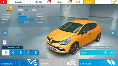 AN Renault CLIO R.S. 200 EDC stock