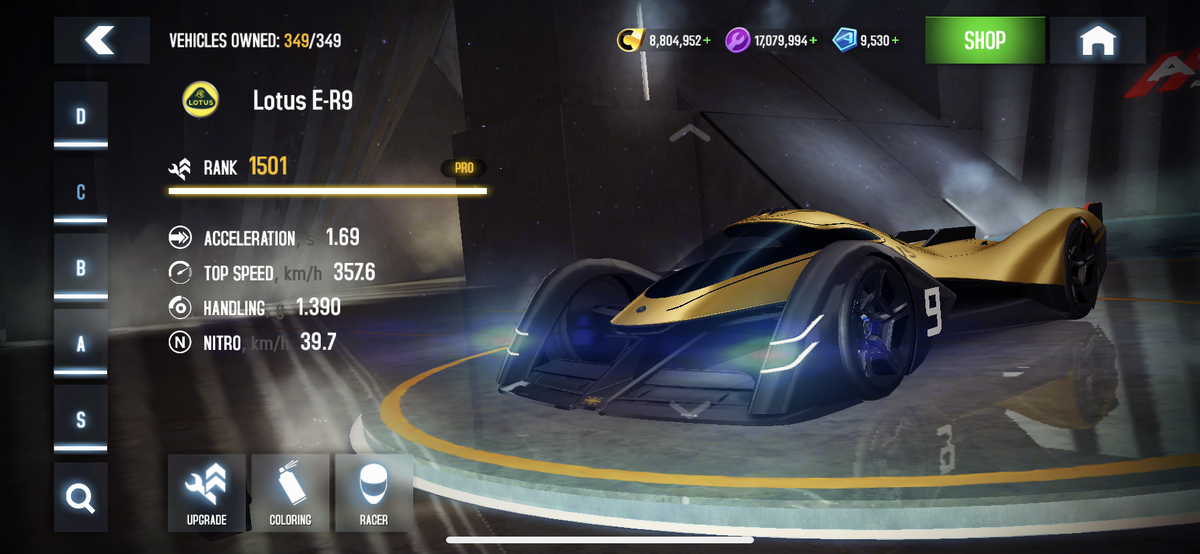 Lotus E-R9 (stats) | Asphalt Wiki | Fandom