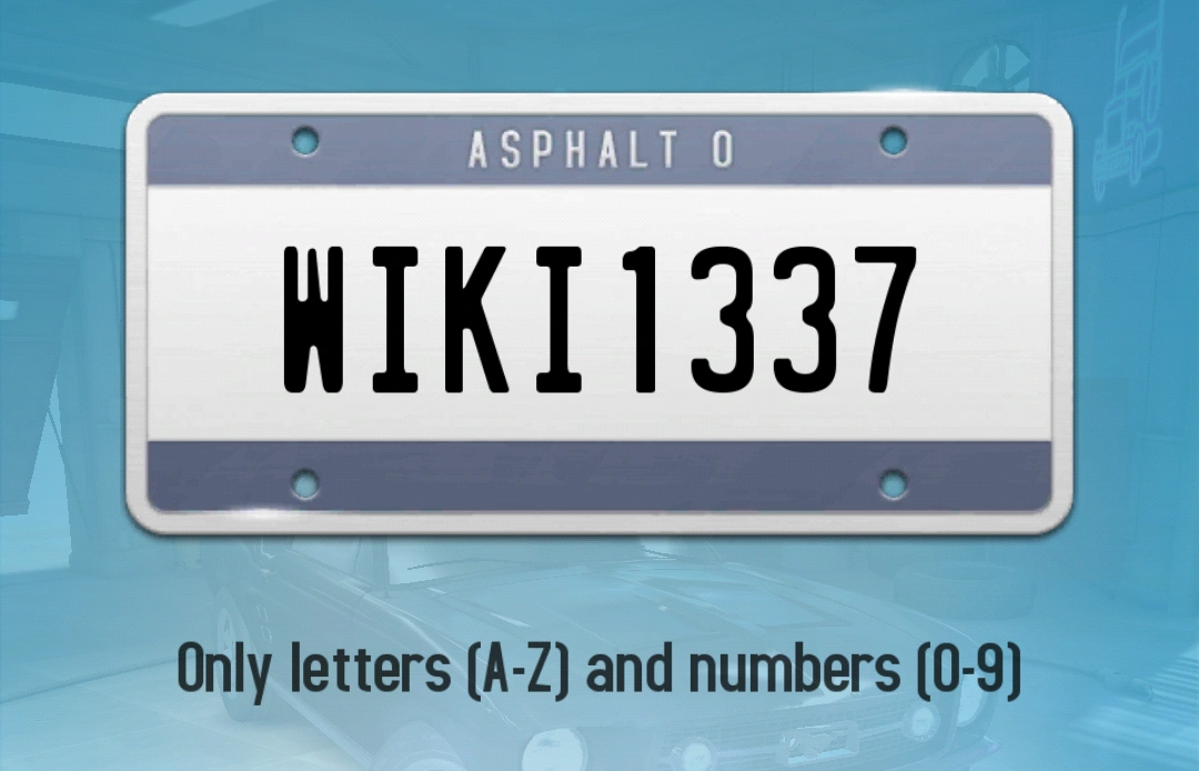 License Plate (font) | Asphalt Wiki | Fandom