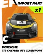Porsche 718 Cayman GT4 Clubsport Epic Import Part