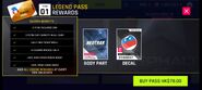 Legend Pass screen
