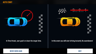 Time Attack introduction screen as of Munich Update