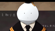 Korosensei's third reaction to Okuda's chemicals