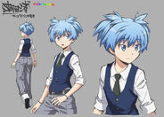 Nagisa's design in the anime