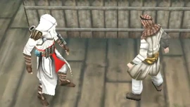 Альтаїр розмовляє з Хамідом.