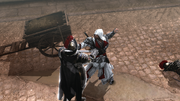 Ezio assassinating the fourth Papal Guard