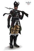 安托万·罗尔绘制的黑森佣兵的艺术概念图