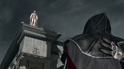 Ezio speaking with the nobleman