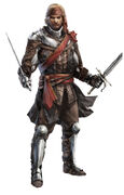 Concept art of Edward in Francis Drake's outfit