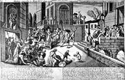 An illustration of the massacres outside the Carmes prison